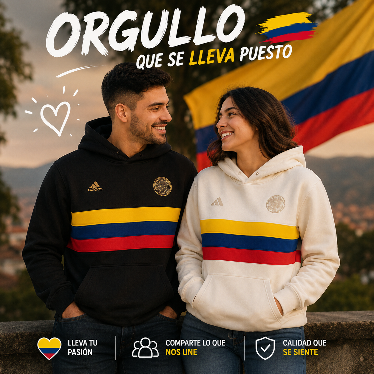 🇨🇴 Los Colores Que Nos Unen - Hoddie seleccion colombia