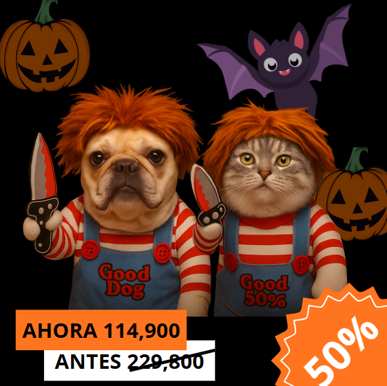 CHUCKY DOGYCAT - Convierte a tu Mascota en la Estrella del Terror y la Diversión