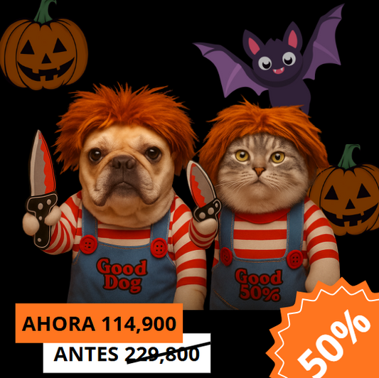 CHUCKY DOGYCAT - Convierte a tu Mascota en la Estrella del Terror y la Diversión