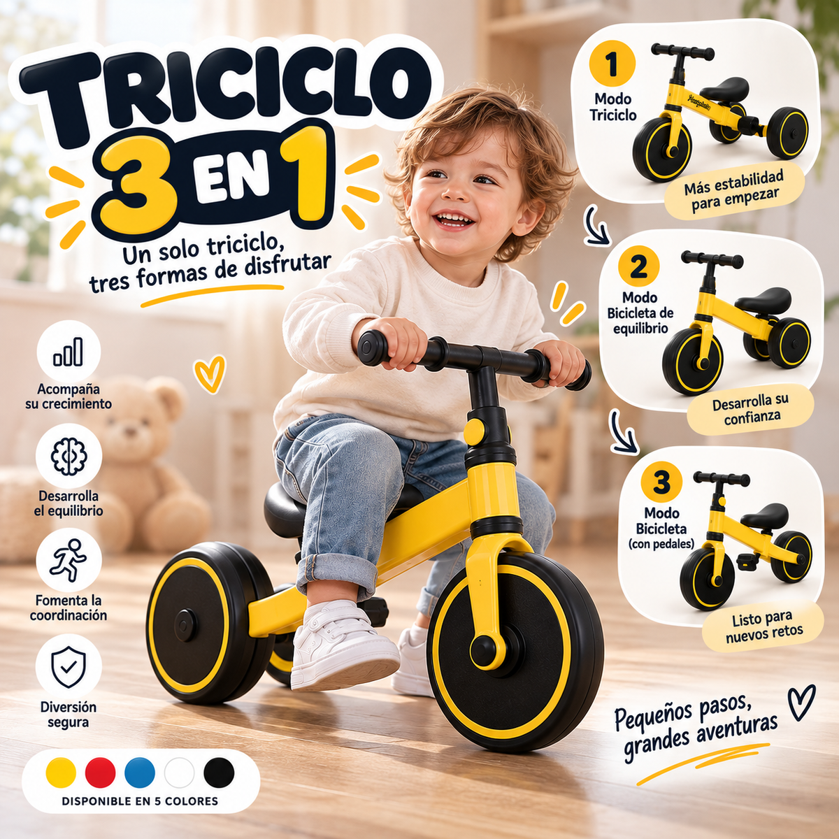 Triciclo 3 en 1 Miniraider-SUPER OFERTA