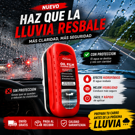 Protector de Visibilidad Anti-Lluvia para Parabrisas 💧🚗